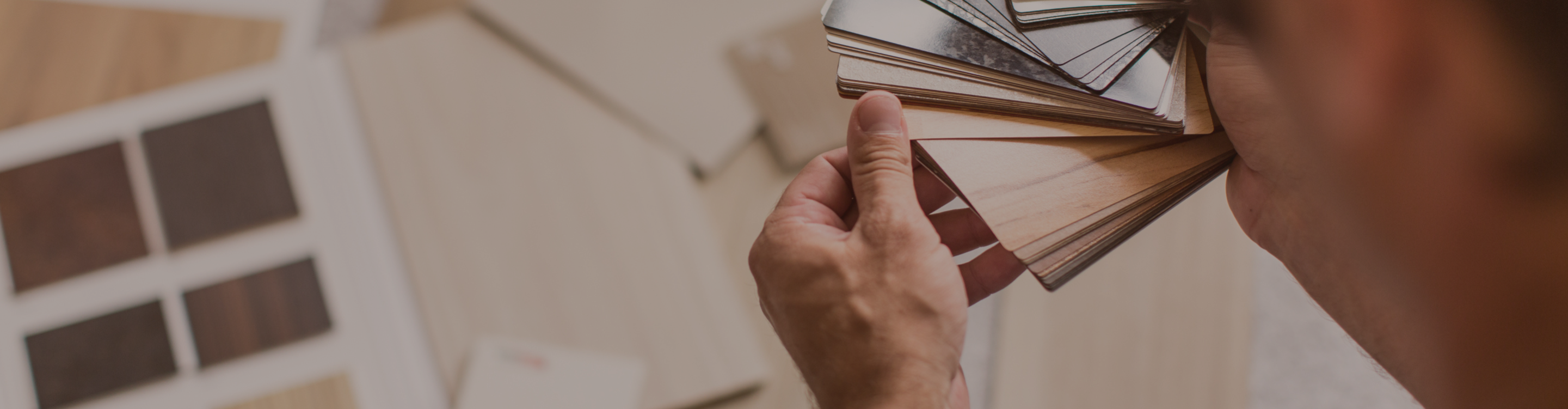 Looking at different shades for furniture and flooring.