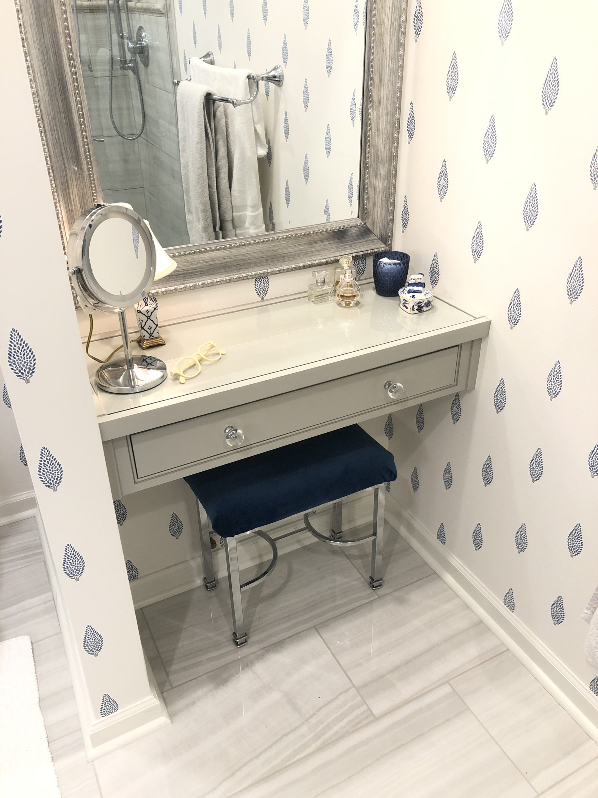 Master Bath With Makeup Vanity